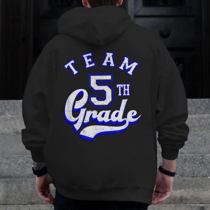Team 5th Grade Fifth For Teacher Or Students Men Zip Up Hoodie Back Print, funny design Team 5th Grade Fifth For Teacher Or Students Men Zip Up Hoodie Back Print, funny design