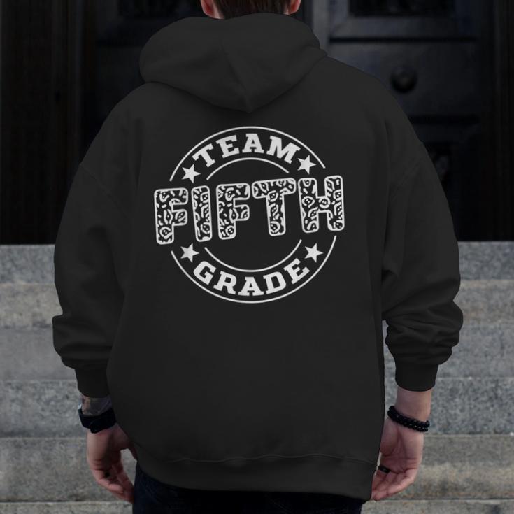 Team Fifth Grade Teacher Student Squad Team 5th Grade School Men Zip Up Hoodie Back Print, funny design Team Fifth Grade Teacher Student Squad Team 5th Grade School Men Zip Up Hoodie Back Print, funny design
