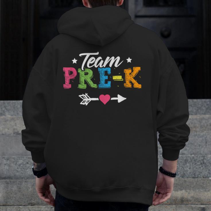 Team Pre-K Shirt PreSchool Teacher Student Back To School Men Zip Up Hoodie Back Print, funny design Team Pre-K Shirt PreSchool Teacher Student Back To School Men Zip Up Hoodie Back Print, funny design