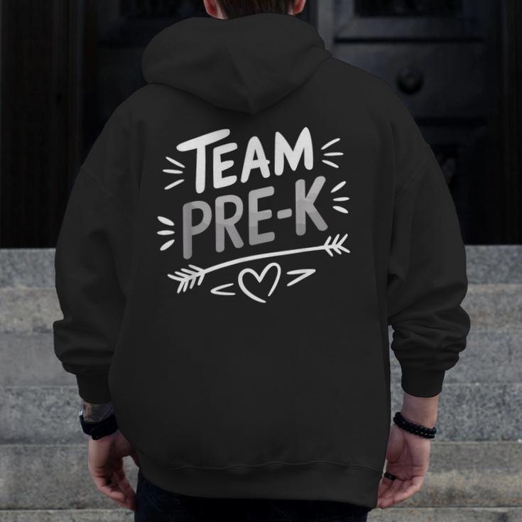 Team Pre K T Shirt Fun For Kids And Teachers Men Zip Up Hoodie Back Print, funny design Team Pre K T Shirt Fun For Kids And Teachers Men Zip Up Hoodie Back Print, funny design