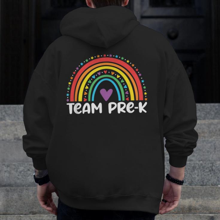 Team Pre-K Teacher Crew Squad Hello Back School Graduation Men Zip Up Hoodie Back Print, funny design Team Pre-K Teacher Crew Squad Hello Back School Graduation Men Zip Up Hoodie Back Print, funny design