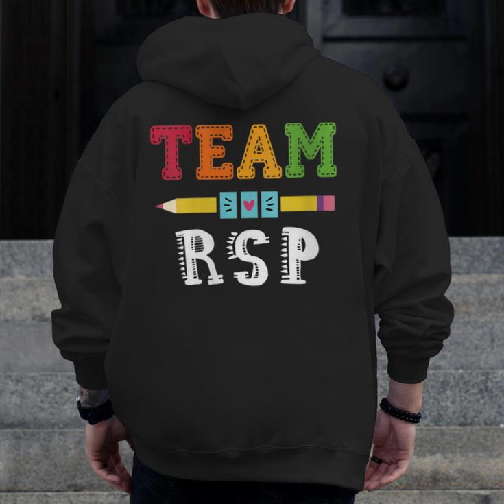 Team RSP RSP Teacher Kindergarten Teacher Men Zip Up Hoodie Back Print, funny design Team RSP RSP Teacher Kindergarten Teacher Men Zip Up Hoodie Back Print, funny design