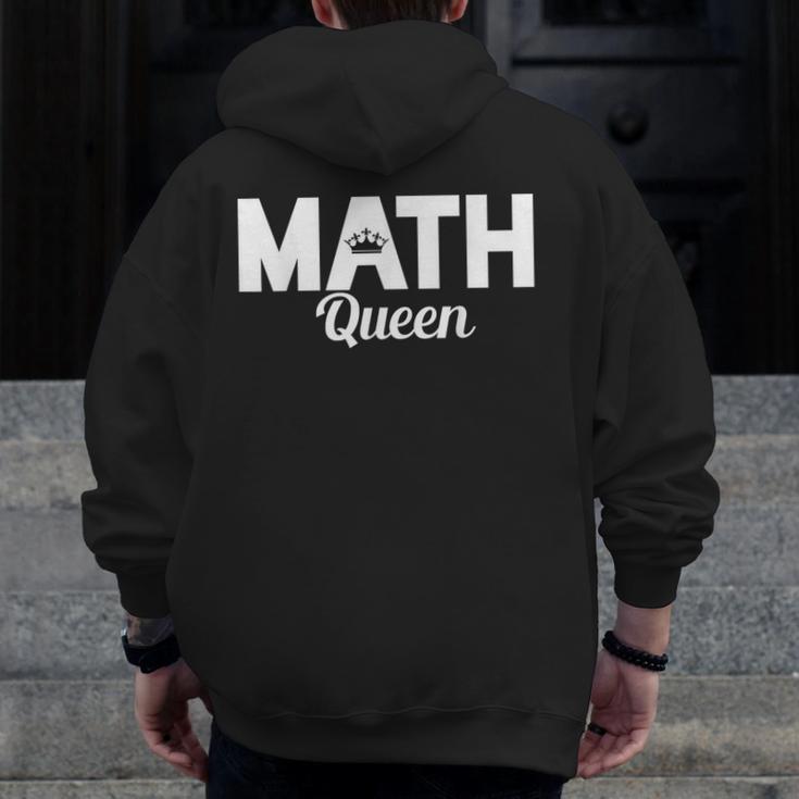 TeeArt Math Mathematics Queen Math Teacher Men Zip Up Hoodie Back Print, funny design TeeArt Math Mathematics Queen Math Teacher Men Zip Up Hoodie Back Print, funny design