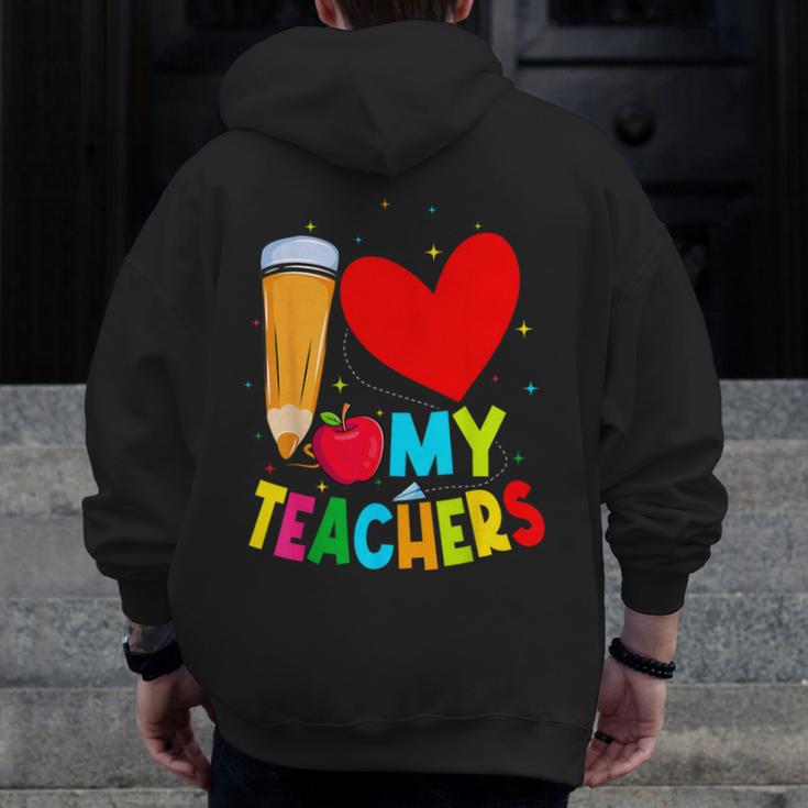 Teens Graduation I Heart My Teachers I Love My Teachers Men Zip Up Hoodie Back Print, funny design Teens Graduation I Heart My Teachers I Love My Teachers Men Zip Up Hoodie Back Print, funny design