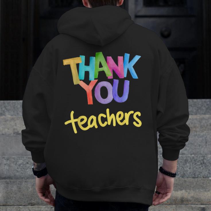 Thank You Teacher Appreciation Graduation Men Women Girls Kids Men Zip Up Hoodie Back Print, funny design Thank You Teacher Appreciation Graduation Men Women Girls Kids Men Zip Up Hoodie Back Print, funny design