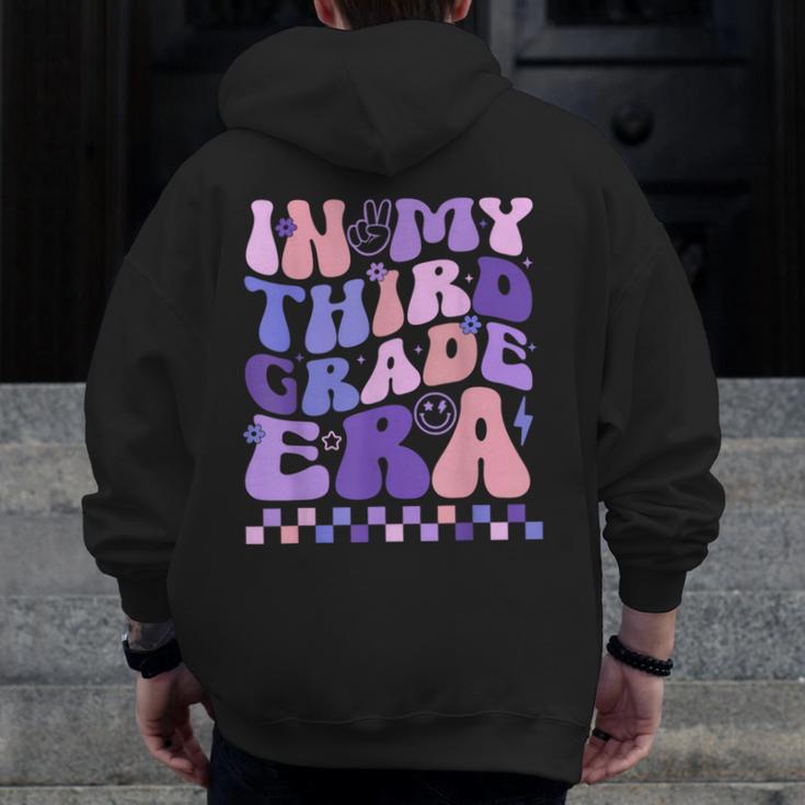 In My Third Grade Era 3rd Grade Teacher Student Boy Girl Men Zip Up Hoodie Back Print, funny design
