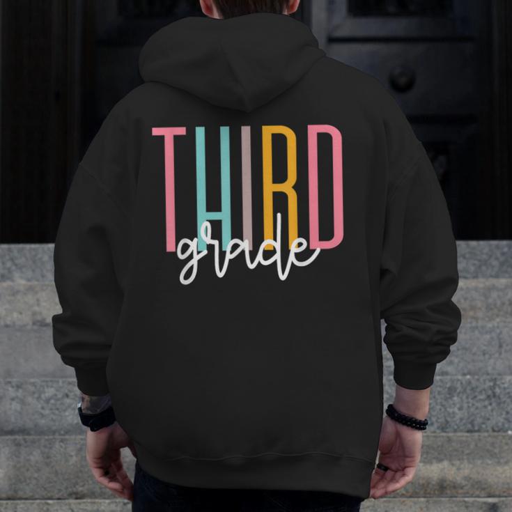Third Grade Girls Boys Teacher Team 3rd Grade Squad Men Zip Up Hoodie Back Print, funny design Third Grade Girls Boys Teacher Team 3rd Grade Squad Men Zip Up Hoodie Back Print, funny design