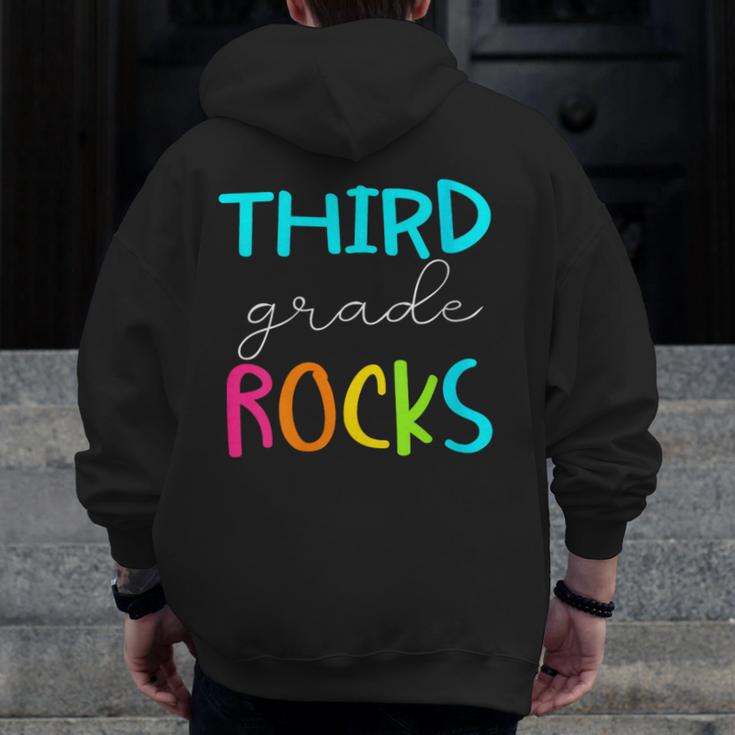 Third Grade Rocks Shirt Team 3rd Grade Teacher Men Zip Up Hoodie Back Print, funny design Third Grade Rocks Shirt Team 3rd Grade Teacher Men Zip Up Hoodie Back Print, funny design