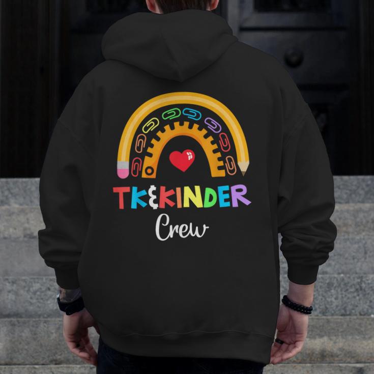 TK And Kinder Crew TK Teacher Transitional Kindergarten PreK Men Zip Up Hoodie Back Print, funny design TK And Kinder Crew TK Teacher Transitional Kindergarten PreK Men Zip Up Hoodie Back Print, funny design