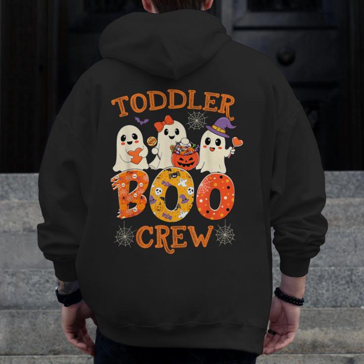 Toddler Boo Crew Halloween Costume For Teacher Kids Men Zip Up Hoodie Back Print, funny design Toddler Boo Crew Halloween Costume For Teacher Kids Men Zip Up Hoodie Back Print, funny design