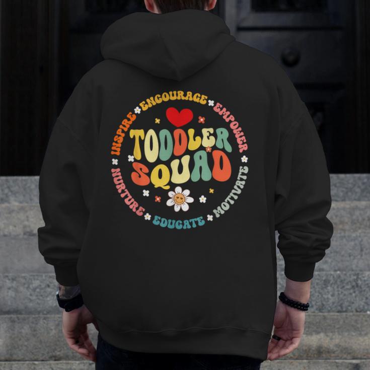 Toddler Squad Pre-K Teacher Pre School Back To School Men Zip Up Hoodie Back Print, funny design Toddler Squad Pre-K Teacher Pre School Back To School Men Zip Up Hoodie Back Print, funny design