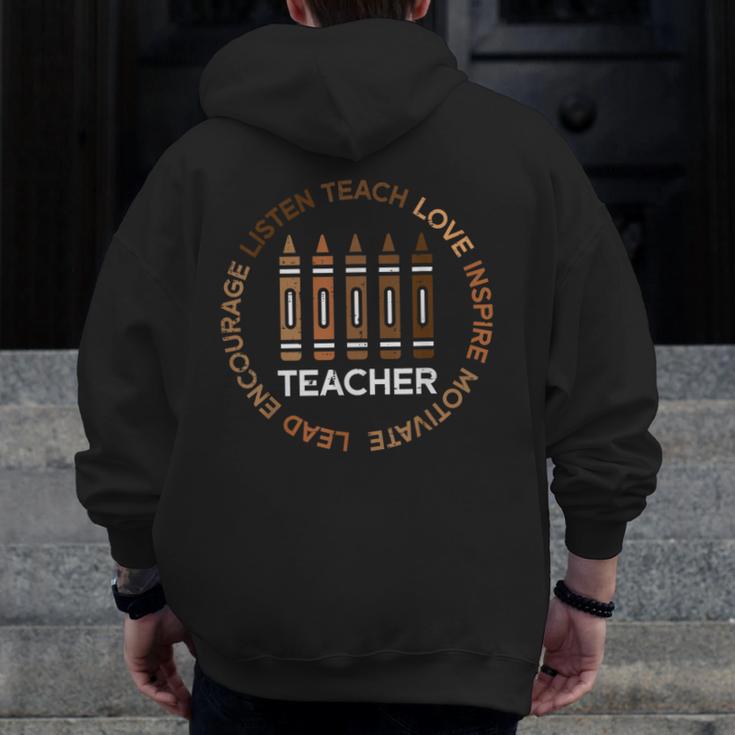 History Teacher Teach Love African American Men Women Men Zip Up Hoodie Back Print, History Teacher Gifts, funny design History Teacher Teach Love African American Men Women Men Zip Up Hoodie Back Print, History Teacher Gifts, funny design