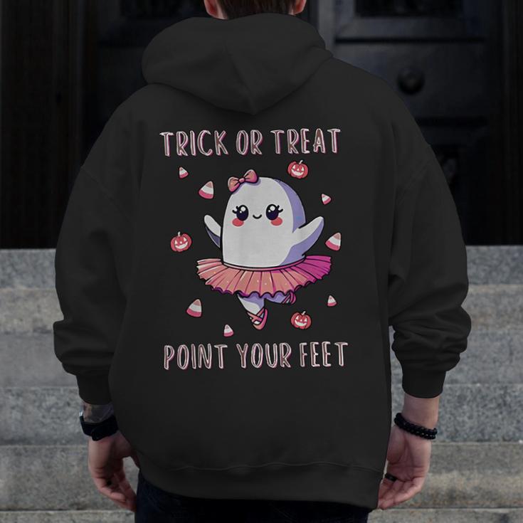 Trick Or Treat Point Your Feet Halloween Ghost Dance Teacher Men Zip Up Hoodie Back Print, funny design Trick Or Treat Point Your Feet Halloween Ghost Dance Teacher Men Zip Up Hoodie Back Print, funny design