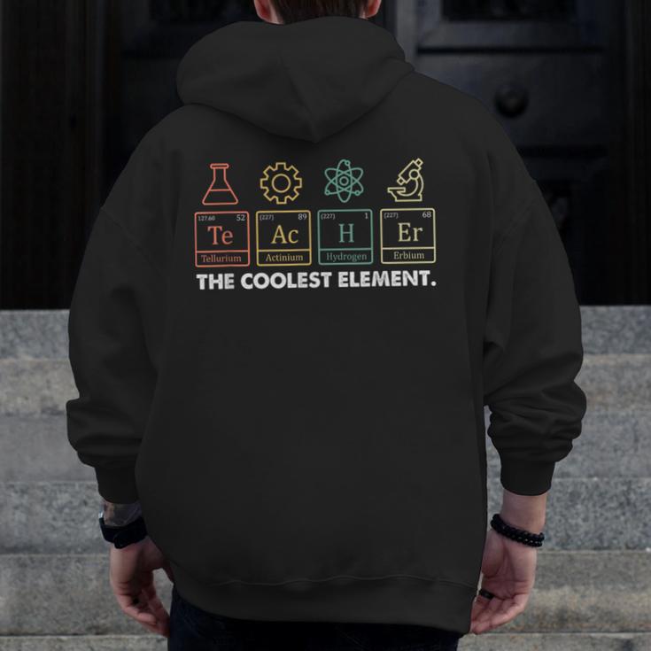 Vintage The Coolest Element Periodic Table Chemist Teacher Men Zip Up Hoodie Back Print, funny design Vintage The Coolest Element Periodic Table Chemist Teacher Men Zip Up Hoodie Back Print, funny design
