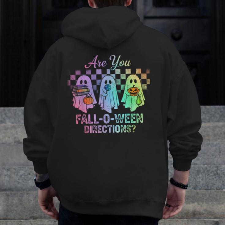Vintage Are You Fall O Ween Directions Teacher Halloween Men Zip Up Hoodie Back Print, funny design Vintage Are You Fall O Ween Directions Teacher Halloween Men Zip Up Hoodie Back Print, funny design
