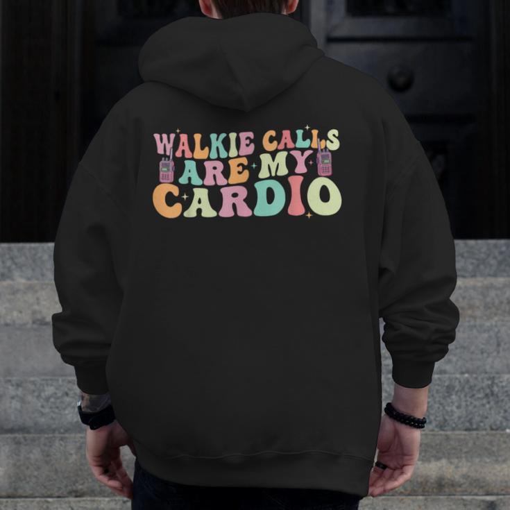 Walkie Calls Are My Cardio SPED Teacher Inclusion ABA Men Zip Up Hoodie Back Print, funny design Walkie Calls Are My Cardio SPED Teacher Inclusion ABA Men Zip Up Hoodie Back Print, funny design