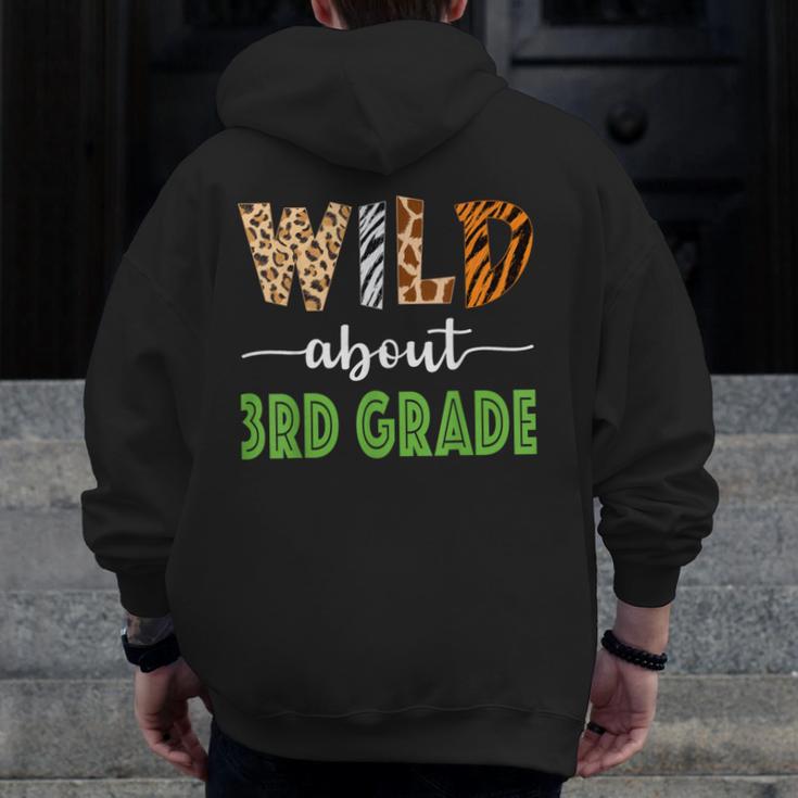 Wild About 3rd Grade Teacher Student Third Grade Zoo Safari Men Women Girls Kids Men Zip Up Hoodie Back Print, funny design Wild About 3rd Grade Teacher Student Third Grade Zoo Safari Men Women Girls Kids Men Zip Up Hoodie Back Print, funny design