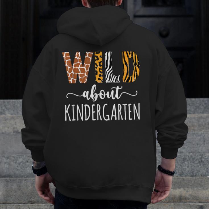 Wild About Kindergarten Teacher Leopard Print Men Zip Up Hoodie Back Print, funny design Wild About Kindergarten Teacher Leopard Print Men Zip Up Hoodie Back Print, funny design