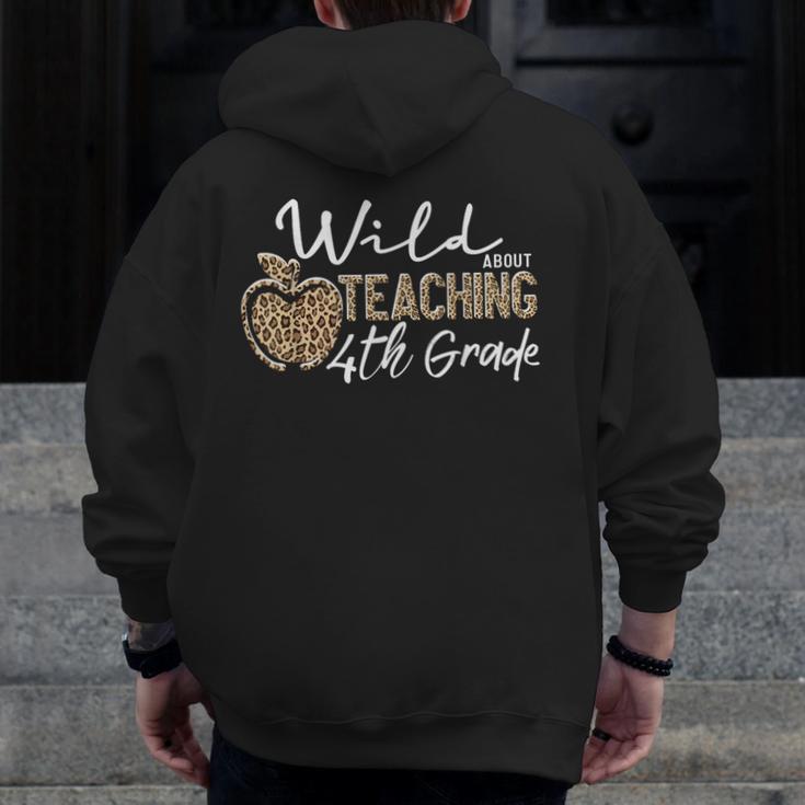 Wild About Teaching School Crew 4th Grade Teacher Squad Men Zip Up Hoodie Back Print, 4th Grade Teacher Gifts, funny design Wild About Teaching School Crew 4th Grade Teacher Squad Men Zip Up Hoodie Back Print, 4th Grade Teacher Gifts, funny design