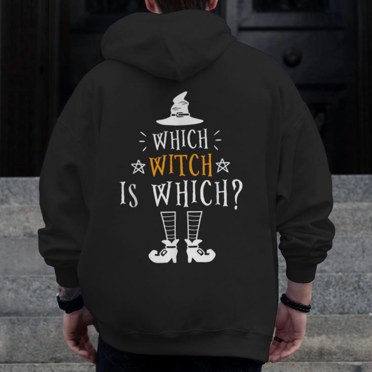 Which Witch Is Which Halloween Grammar Teacher Costume Men Zip Up Hoodie Back Print, funny design Which Witch Is Which Halloween Grammar Teacher Costume Men Zip Up Hoodie Back Print, funny design