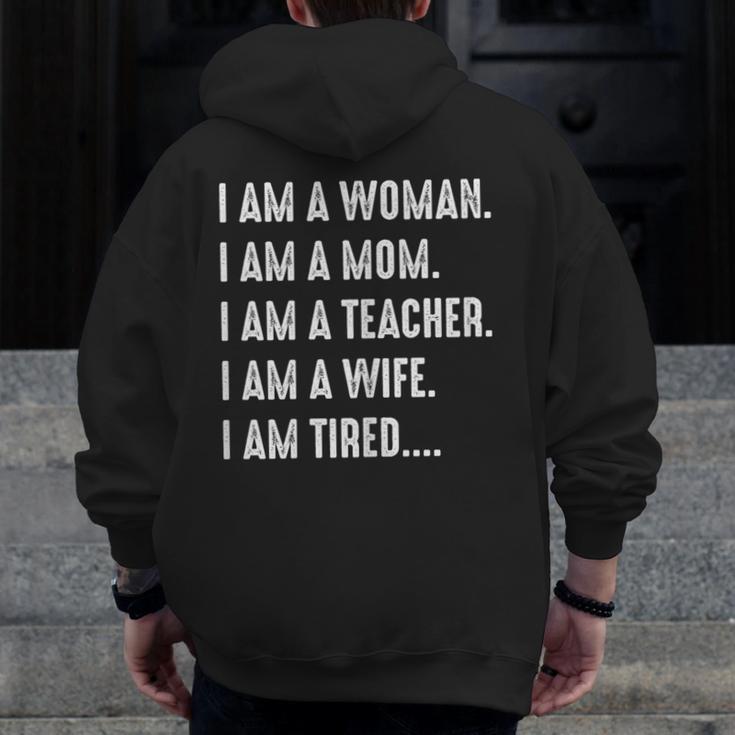 Woman Mom Teacher Wife TIRED T Shirt Cute Mom Teacher Shirts Men Zip Up Hoodie Back Print, Couple Gifts, funny design Woman Mom Teacher Wife TIRED T Shirt Cute Mom Teacher Shirts Men Zip Up Hoodie Back Print, Couple Gifts, funny design