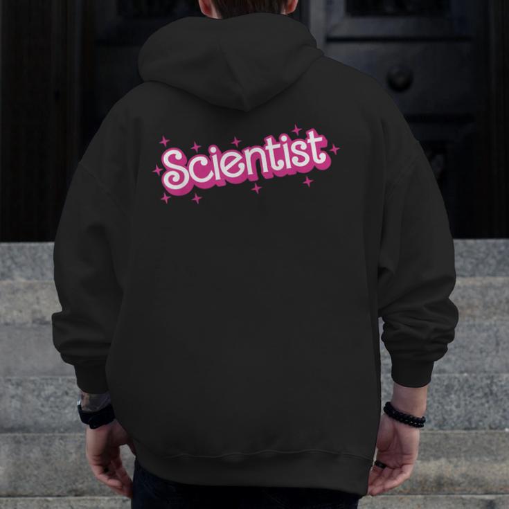 Women Retro Pink Scientist Science Teacher Back To School Men Zip Up Hoodie Back Print, Science Teacher Gifts, funny design Women Retro Pink Scientist Science Teacher Back To School Men Zip Up Hoodie Back Print, Science Teacher Gifts, funny design