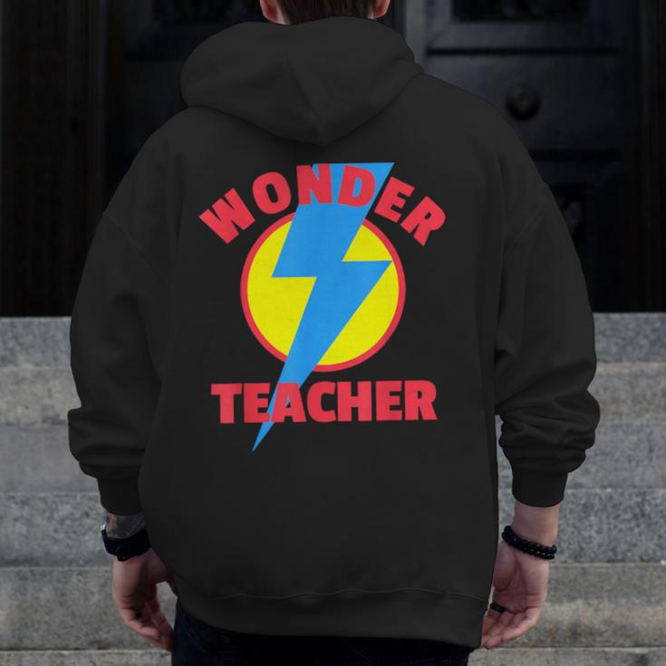 Wonder Teacher Teacher Halloween Tshirt Men Zip Up Hoodie Back Print, funny design Wonder Teacher Teacher Halloween Tshirt Men Zip Up Hoodie Back Print, funny design