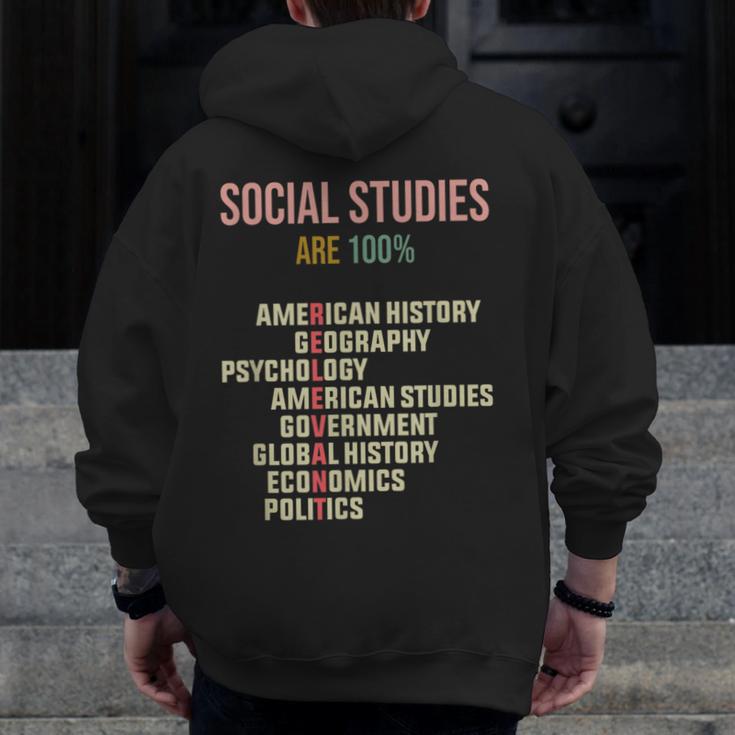 World History Classroom Social Studies History Teacher Men Zip Up Hoodie Back Print, History Teacher Gifts, funny design