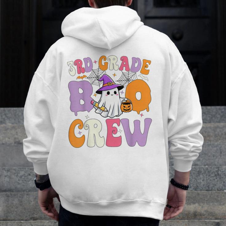 3rd Grade Boo Crew Spooky Third Grade Halloween Teacher Men Zip Up Hoodie Back Print, funny design