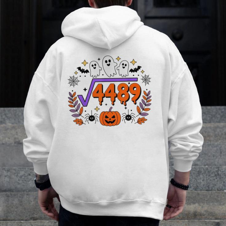 67 Meme Square Root 4489 Teen Six Seven Slang Math Teacher Men Zip Up Hoodie Back Print, funny design