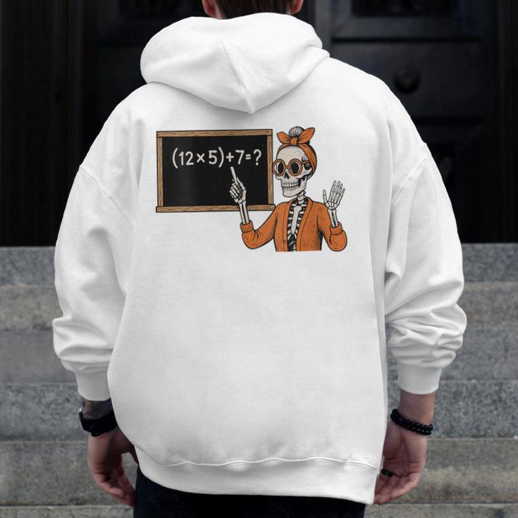 67 Teacher Halloween Skeleton Six Seven Meme Brainrot Math Men Zip Up Hoodie Back Print, funny design 67 Teacher Halloween Skeleton Six Seven Meme Brainrot Math Men Zip Up Hoodie Back Print, funny design