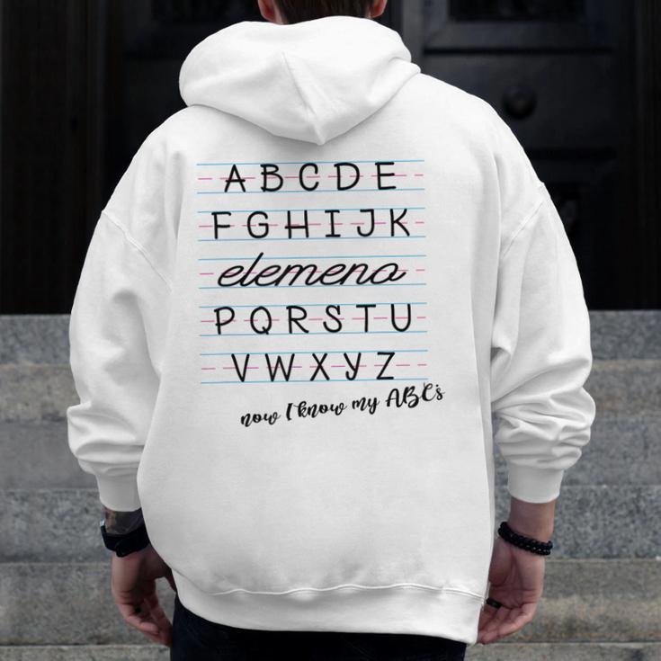 ABC Elemeno Shirt Alphabet Kindergarten Preschool Teacher Men Zip Up Hoodie Back Print, funny design ABC Elemeno Shirt Alphabet Kindergarten Preschool Teacher Men Zip Up Hoodie Back Print, funny design