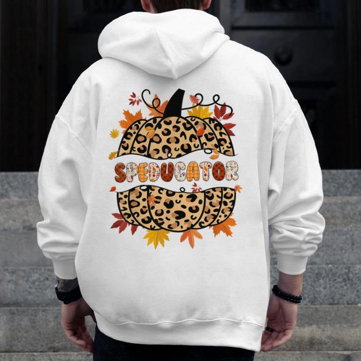 Autumn Fall SPED ED Teacher Thankful Grateful Pumpkin Retro Men Zip Up Hoodie Back Print, funny design Autumn Fall SPED ED Teacher Thankful Grateful Pumpkin Retro Men Zip Up Hoodie Back Print, funny design
