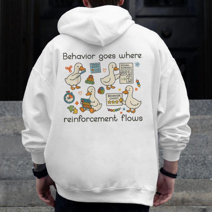 Behavior Analyst Silly Goose RBT ABA Therapy Sped Teacher Men Zip Up Hoodie Back Print, funny design Behavior Analyst Silly Goose RBT ABA Therapy Sped Teacher Men Zip Up Hoodie Back Print, funny design
