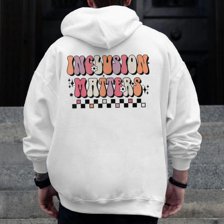 Boho Inclusion Matters Special Education SPED Teacher Women Men Zip Up Hoodie Back Print, funny design Boho Inclusion Matters Special Education SPED Teacher Women Men Zip Up Hoodie Back Print, funny design