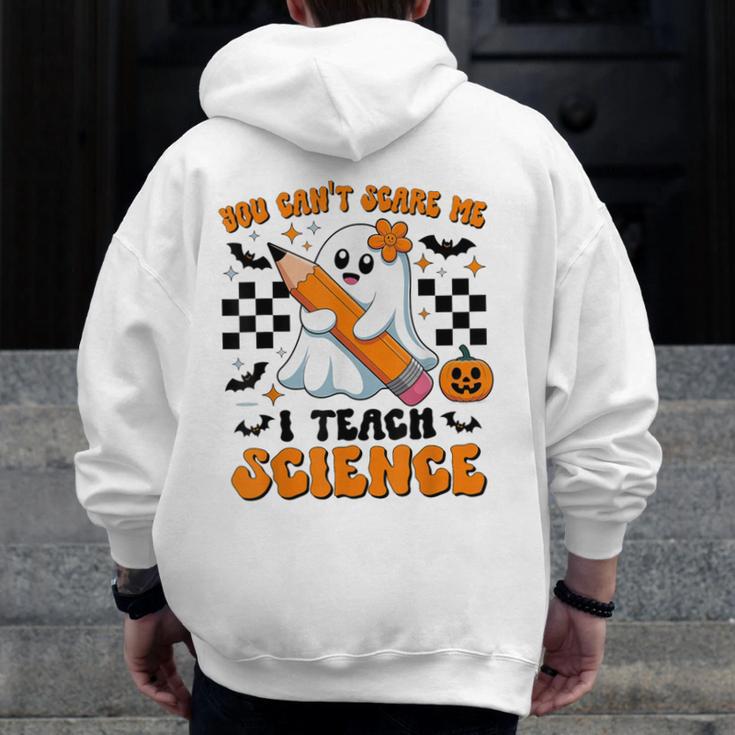 You Can't Scare Me I Teach Science Retro Teacher Halloween Men Zip Up Hoodie Back Print, Science Teacher Gifts, funny design You Can't Scare Me I Teach Science Retro Teacher Halloween Men Zip Up Hoodie Back Print, Science Teacher Gifts, funny design