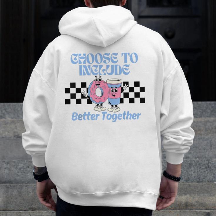 Choose To Include Special Education Teacher Autism Awareness Men Zip Up Hoodie Back Print, funny design Choose To Include Special Education Teacher Autism Awareness Men Zip Up Hoodie Back Print, funny design