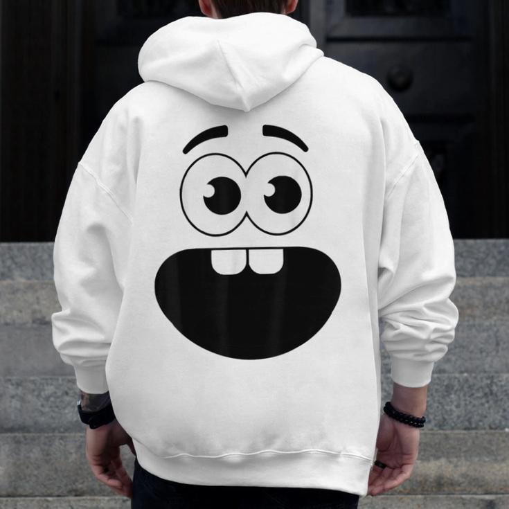 Creepy Carrots Face Teacher Halloween Costume Matching Men Zip Up Hoodie Back Print, funny design Creepy Carrots Face Teacher Halloween Costume Matching Men Zip Up Hoodie Back Print, funny design