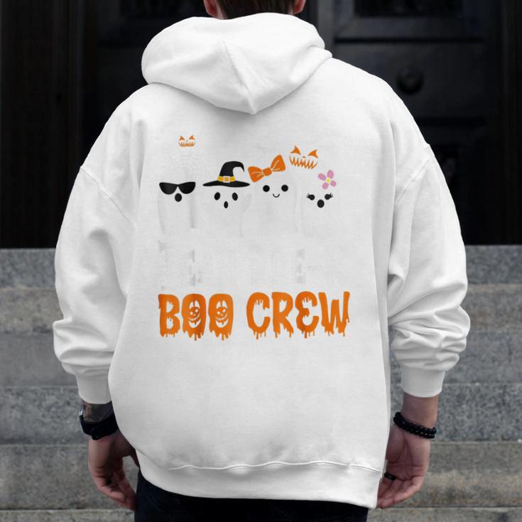 Cute Ghost Team Pre K Boo Crew Halloween Teacher Student Men Zip Up Hoodie Back Print, funny design