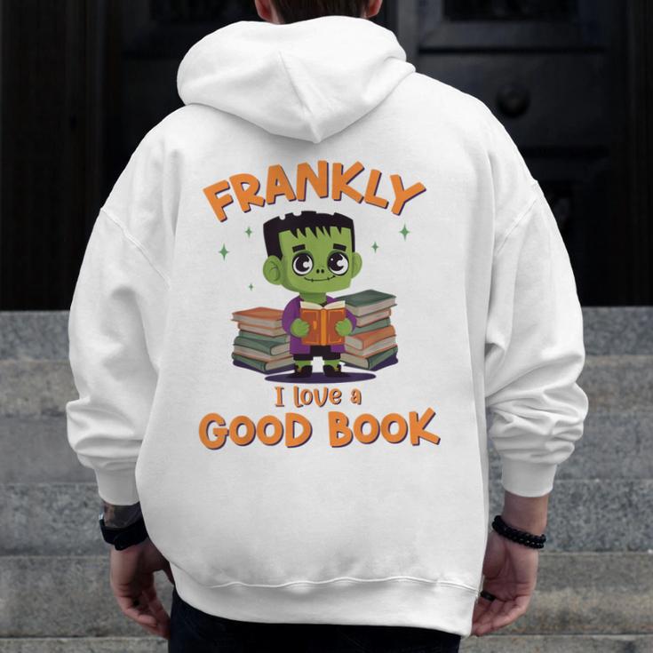 Cute Halloween Teacher Librarian Frankenstein Reading Books Men Zip Up Hoodie Back Print, funny design Cute Halloween Teacher Librarian Frankenstein Reading Books Men Zip Up Hoodie Back Print, funny design