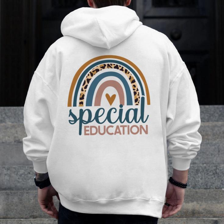 Cute Special Education Leopard Print SPED Teacher Idea Men Zip Up Hoodie Back Print, funny design Cute Special Education Leopard Print SPED Teacher Idea Men Zip Up Hoodie Back Print, funny design