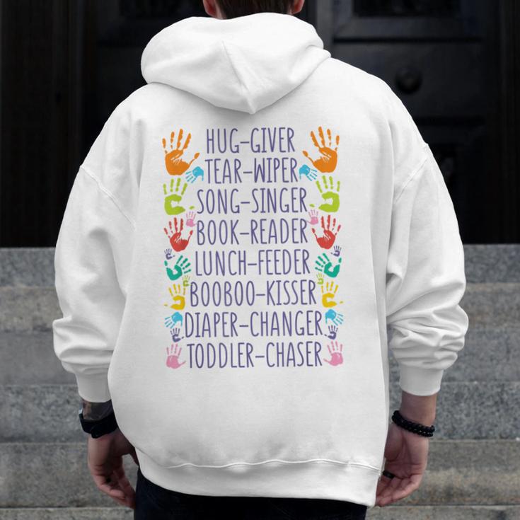 Daycare Provider Daycare Teacher Childcare Provider Men Zip Up Hoodie Back Print, funny design Daycare Provider Daycare Teacher Childcare Provider Men Zip Up Hoodie Back Print, funny design