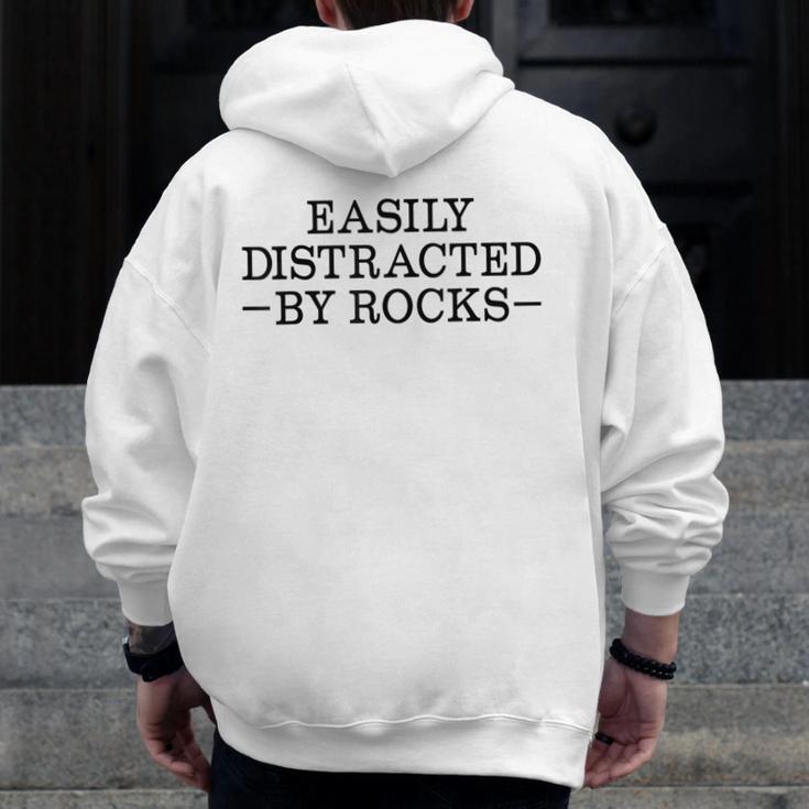 Easily Distracted By Rocks Rock Lover Geology Teacher Men Zip Up Hoodie Back Print, funny design Easily Distracted By Rocks Rock Lover Geology Teacher Men Zip Up Hoodie Back Print, funny design