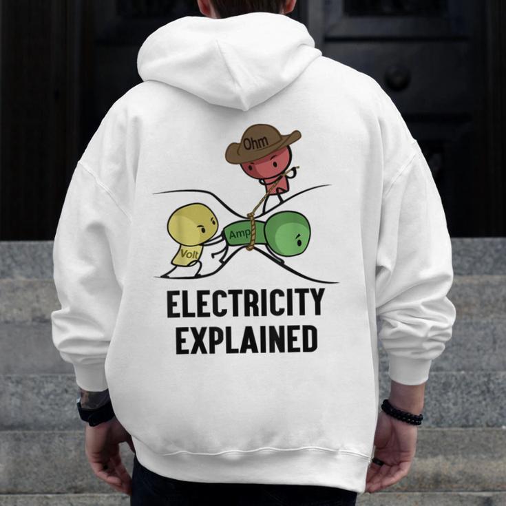 Electricity Explained Physics Nerd I Teacher School Men Zip Up Hoodie Back Print, funny design Electricity Explained Physics Nerd I Teacher School Men Zip Up Hoodie Back Print, funny design