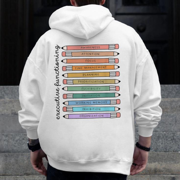 Executive Functioning Skills Back To School Sped Teacher SLP Men Zip Up Hoodie Back Print, funny design Executive Functioning Skills Back To School Sped Teacher SLP Men Zip Up Hoodie Back Print, funny design