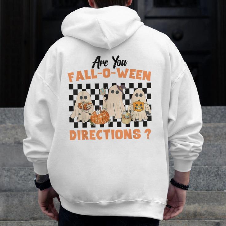 Are You Fall-O-Ween Directions Halloween Ghost Fall Teacher Men Zip Up Hoodie Back Print, funny design Are You Fall-O-Ween Directions Halloween Ghost Fall Teacher Men Zip Up Hoodie Back Print, funny design