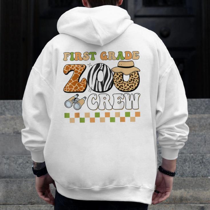 Field Zoo Trip Teacher First Grade Crew Back To School Men Zip Up Hoodie Back Print, First Grade Teacher Gifts, funny design Field Zoo Trip Teacher First Grade Crew Back To School Men Zip Up Hoodie Back Print, First Grade Teacher Gifts, funny design