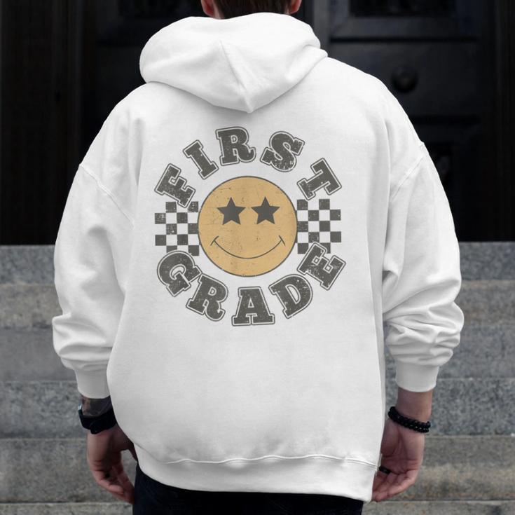 First Grade Teacher First Day Of 1st Grade Back To School Men Zip Up Hoodie Back Print, First Grade Teacher Gifts, funny design First Grade Teacher First Day Of 1st Grade Back To School Men Zip Up Hoodie Back Print, First Grade Teacher Gifts, funny design