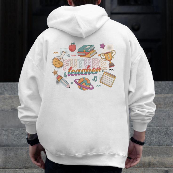 Future Teacher Costume For Kids Men Zip Up Hoodie Back Print, Future Teacher Gifts, funny design Future Teacher Costume For Kids Men Zip Up Hoodie Back Print, Future Teacher Gifts, funny design