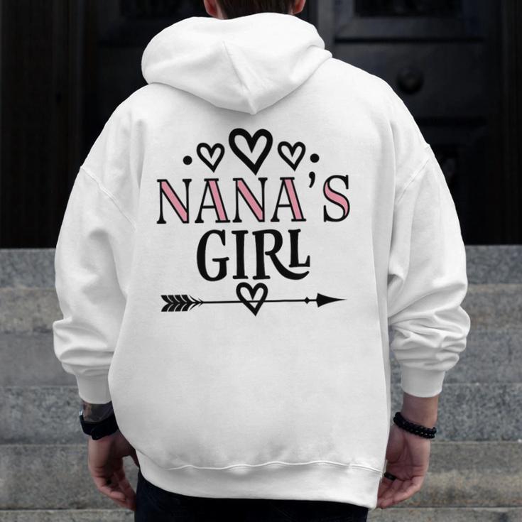 Granddaughter Nanas Girl Men Zip Up Hoodie Back Print, funny design